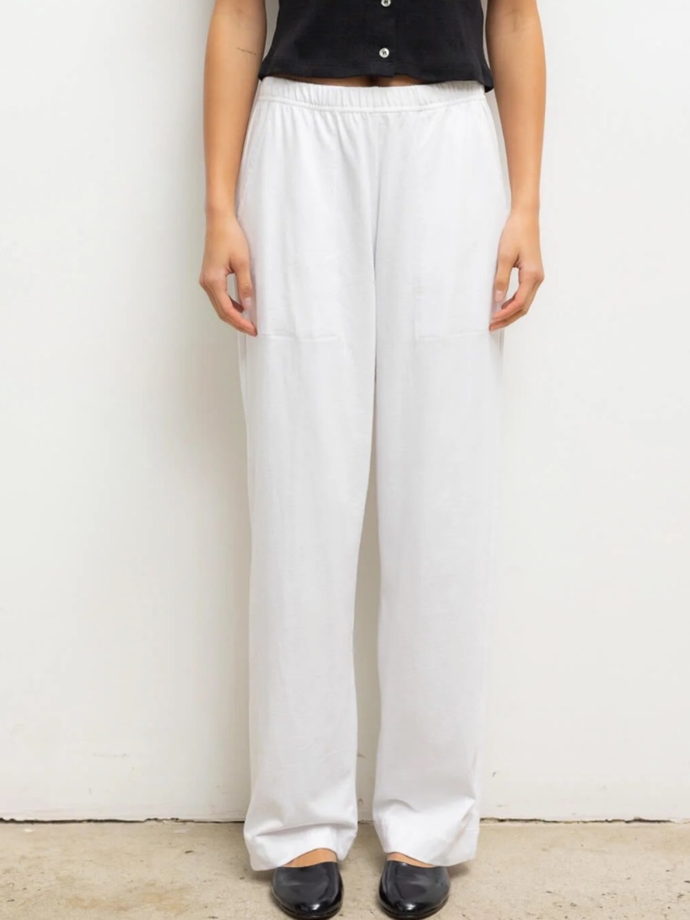 Leset Margo Tapered Pocket Pant in White